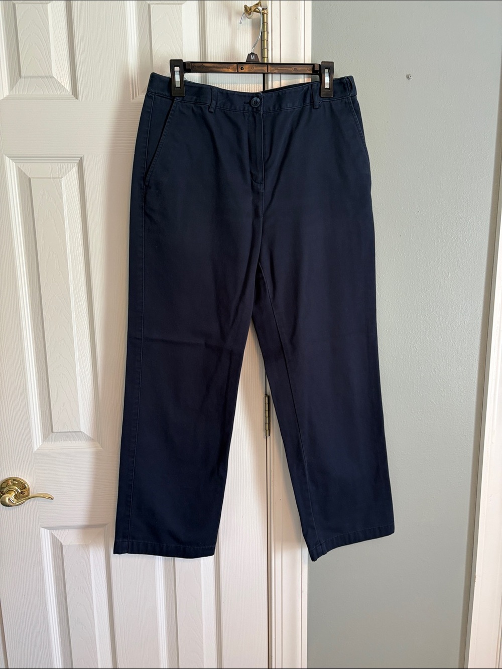 L.L. Bean Navy Straight-Leg Chinos
